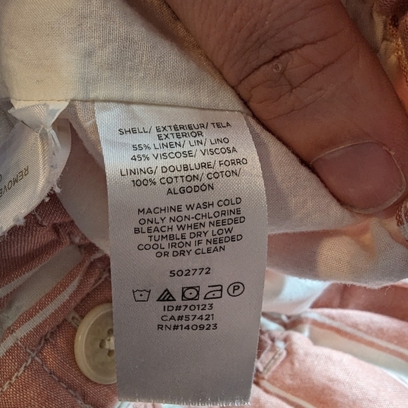 Loft Linen Blend Button Front Skirt Sz S - Picture 6 of 6